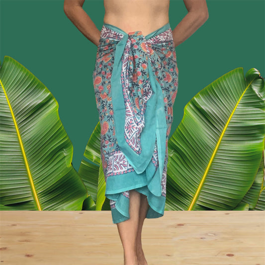 Sarong-Green Paisley