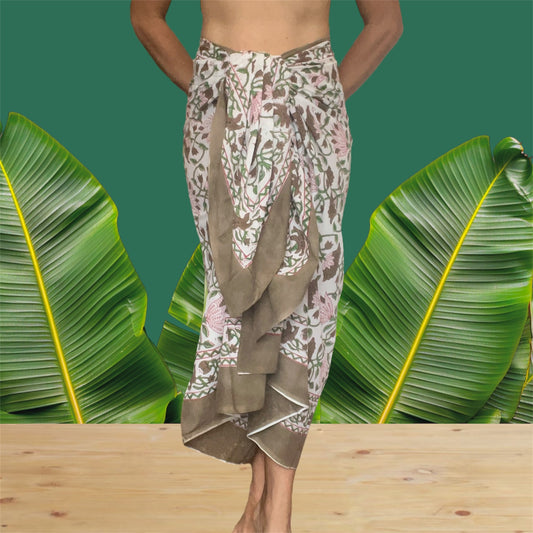 Sarong-Brown Fan Flower