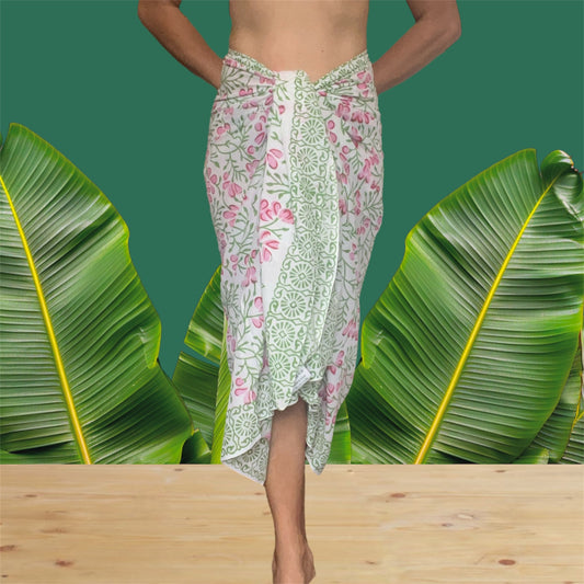 Sarong-Pink Red Tear Petal